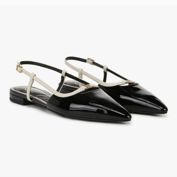 Sam Edelman Shoes - NEW Sam Edelman Women's Cohen Black/White Slingback Pointy Toe Flats 8.5